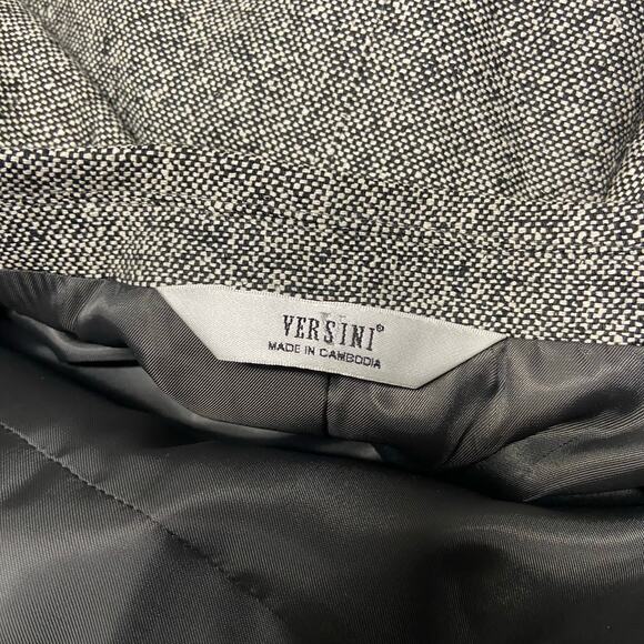 Versini Jacket Blazer Sport Coat Cambodia 100% Silk Boucle' Tweed  43R - Picture 3 of 16